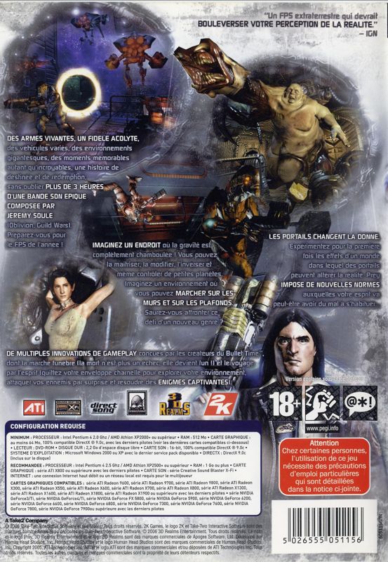 Back Cover for Prey (Windows)