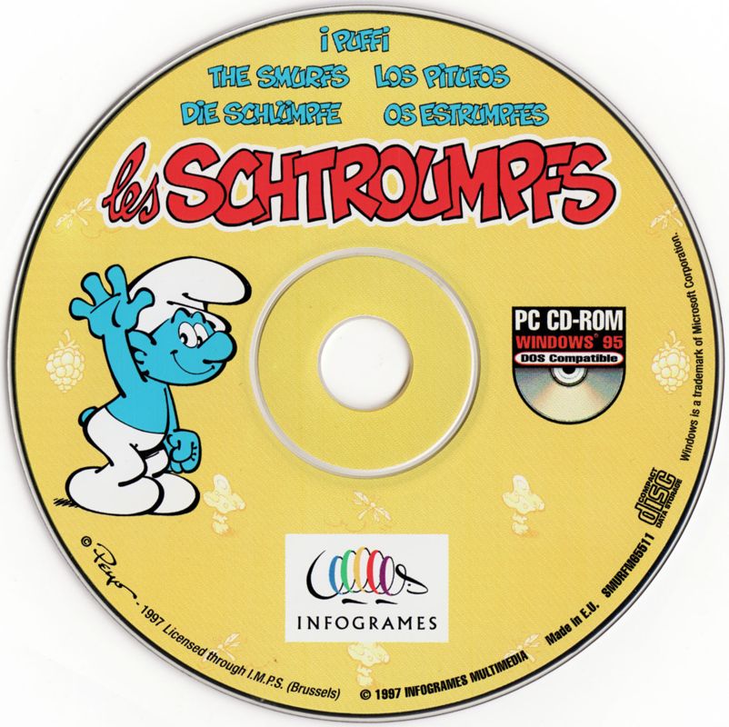 Media for The Smurfs (DOS and Windows): CD-Rom