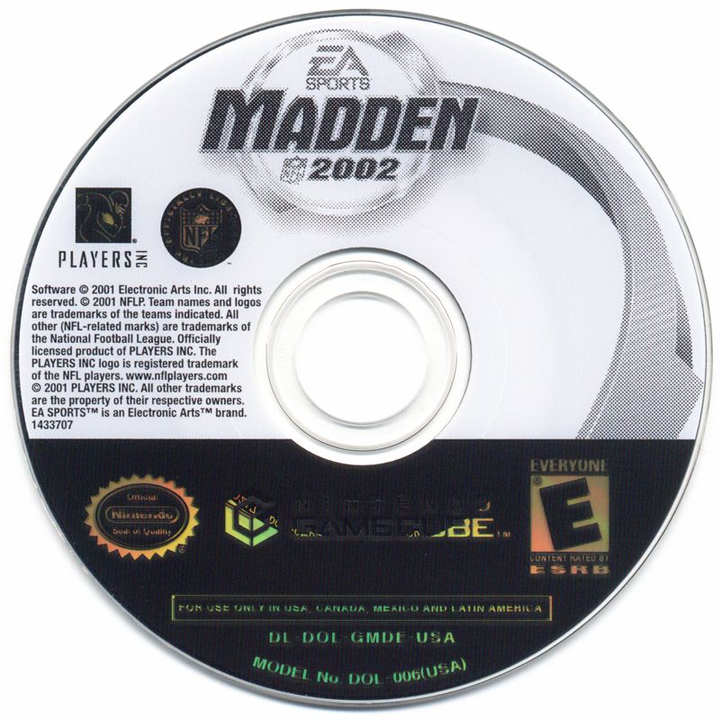 Madden NFL 2002 cover or packaging material - MobyGames