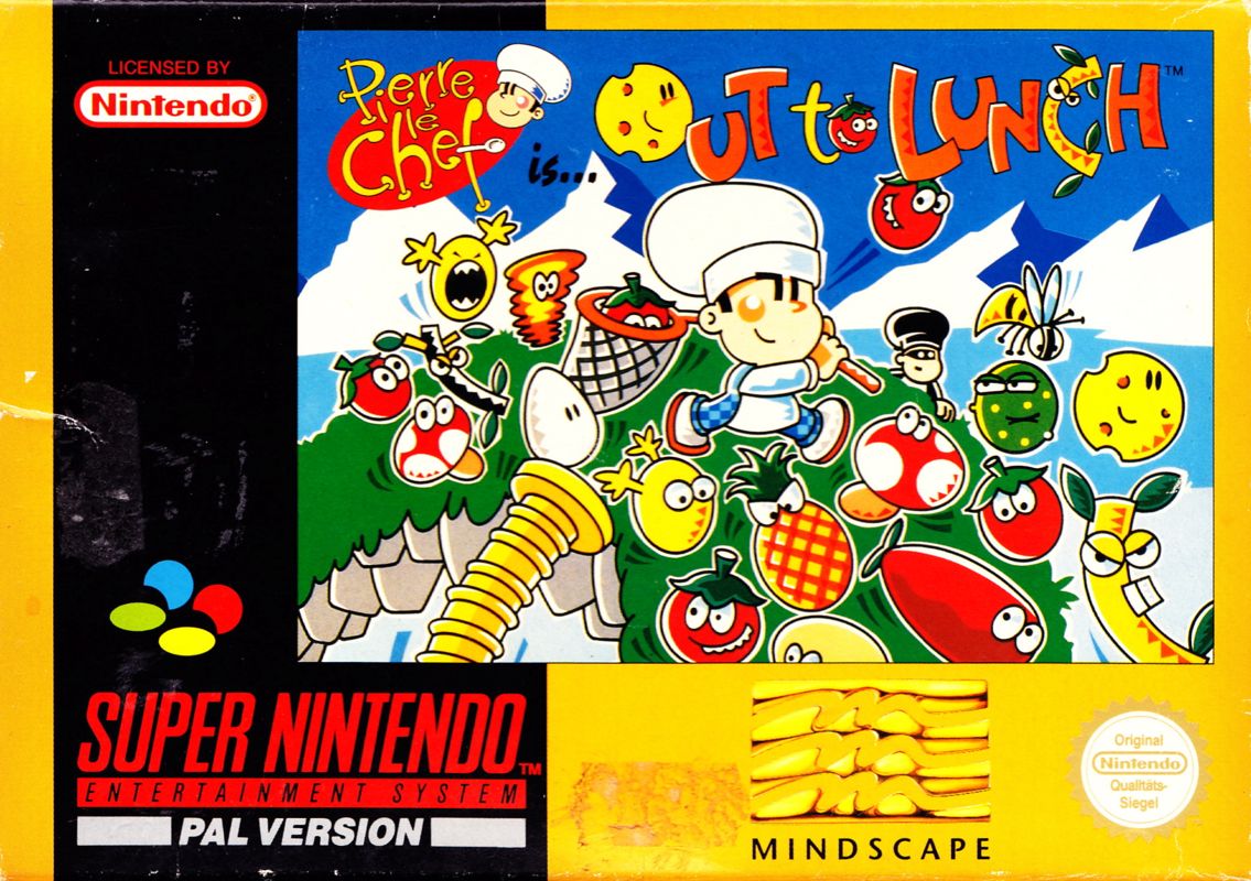 Front Cover for Pierre le Chef is... Out to Lunch (SNES)