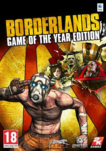 Front Cover for Borderlands: Game of the Year Edition (Macintosh) (cdon.com release)