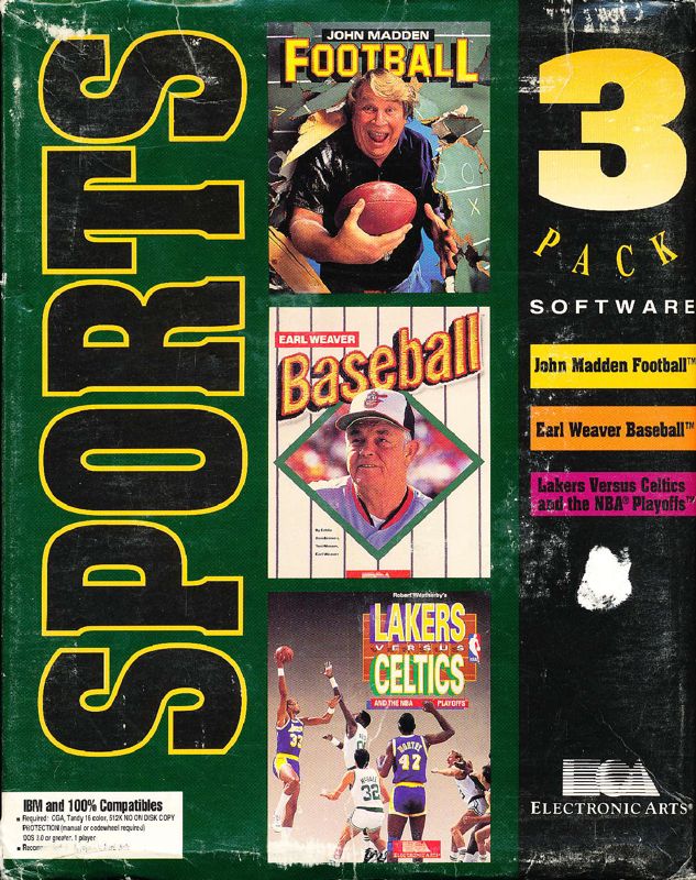Front Cover for Sports 3 Pack (DOS)