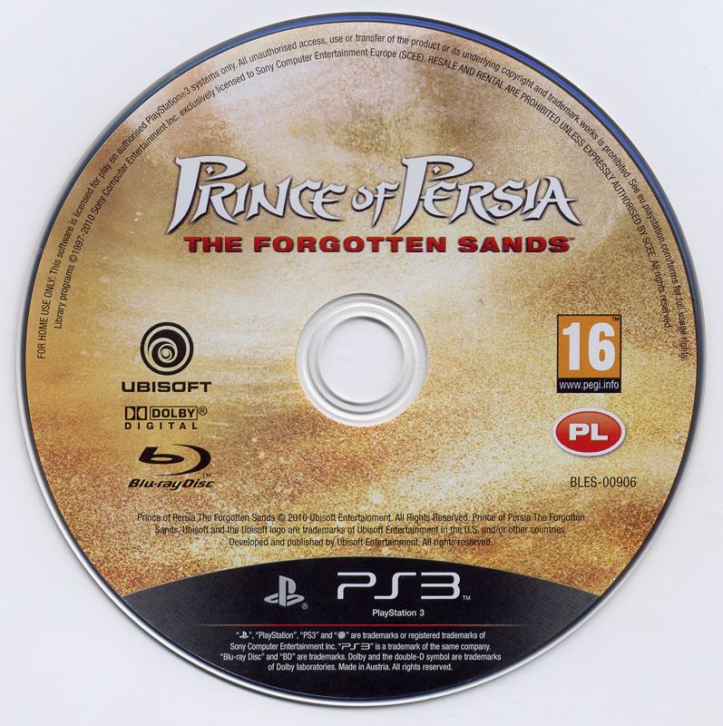 Media for Prince of Persia: The Forgotten Sands (PlayStation 3)
