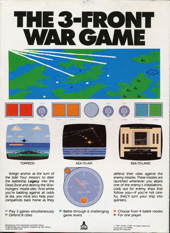 Back Cover for Final Legacy (Atari 8-bit)