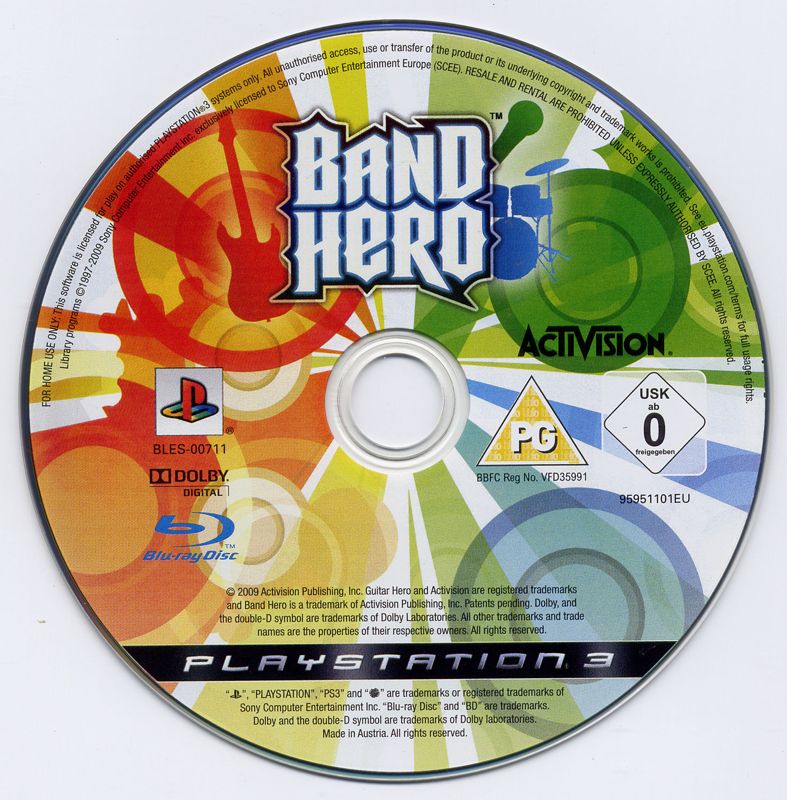 Media for Band Hero (PlayStation 3) (Bundled with Band Hero Complete Band Pack)