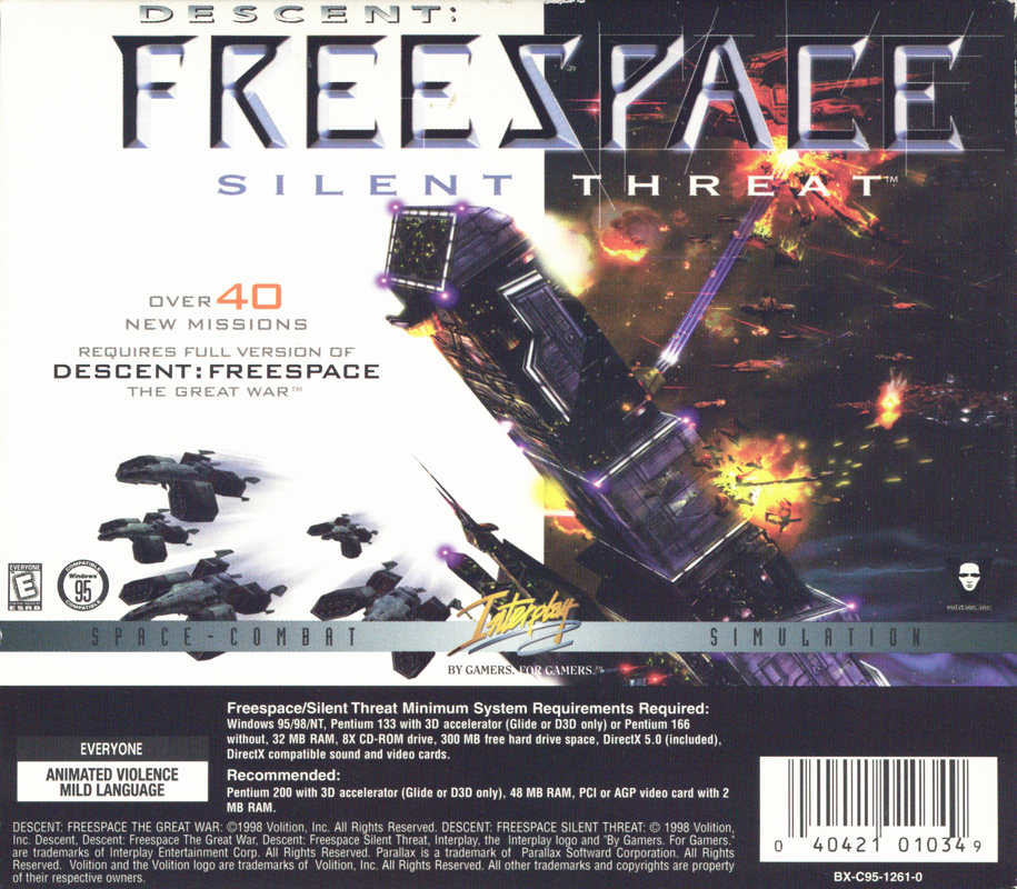 Back Cover for Descent: Freespace - Battle Pack (Windows) (Budget release)