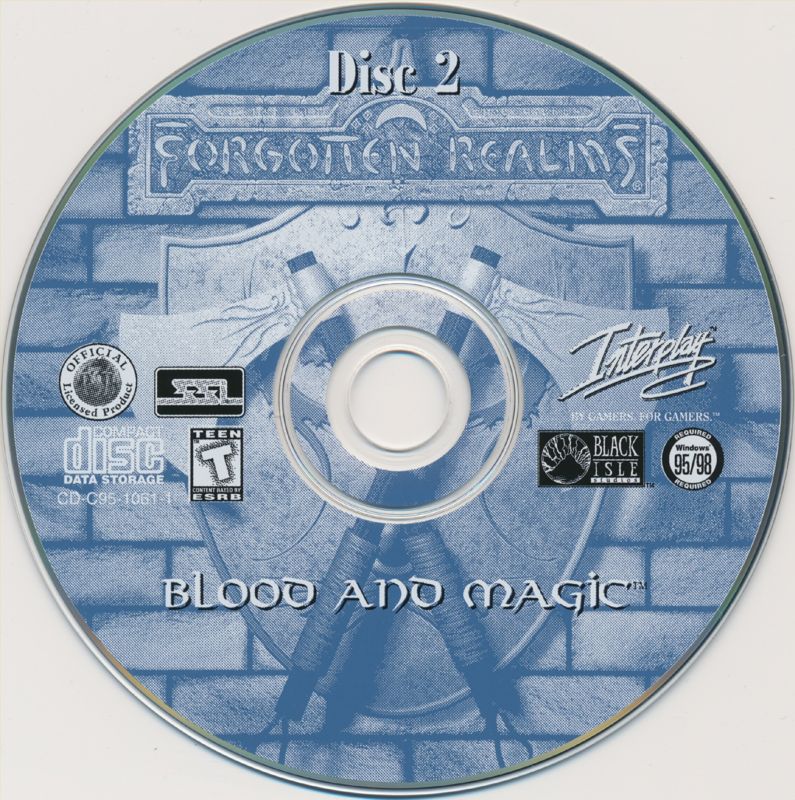 Media for Forgotten Realms: The Archives - Collection Three (DOS and Windows): Blood & Magic disc