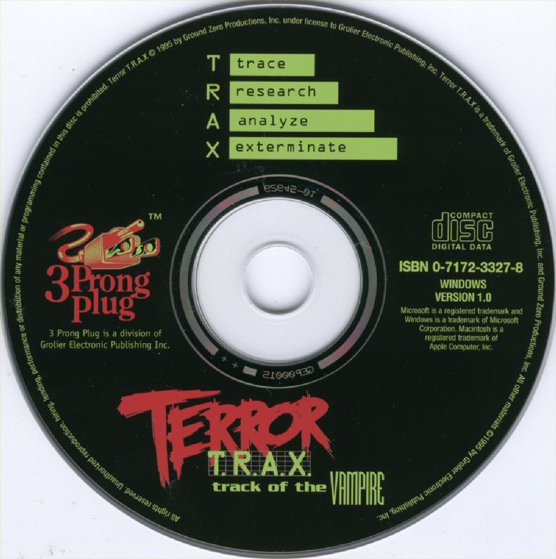 Media for Terror T.R.A.X.: Track of the Vampire (Windows 3.x)