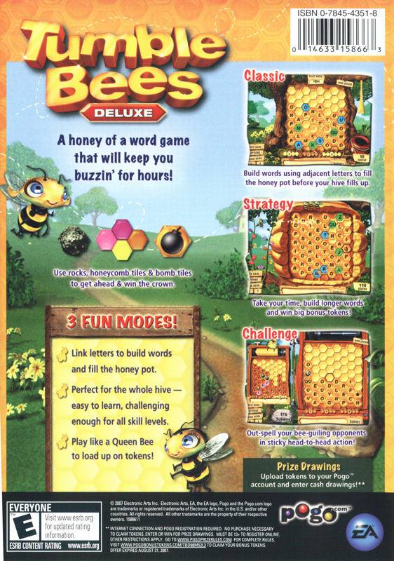 Back Cover for Tumble Bees Deluxe (Windows)