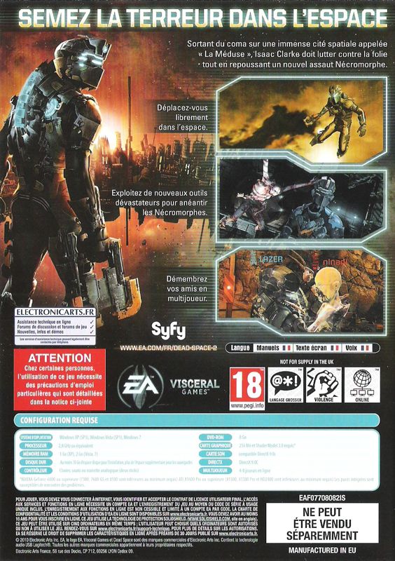 Other for Dead Space 2 (Collector's Edition) (Windows): Keep Case - Back