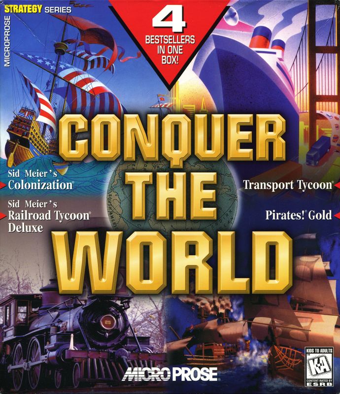 Front Cover for Conquer the World (DOS) (Microprose Strategy series)