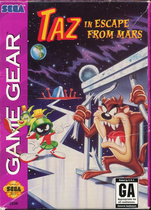 Front Cover for Taz in Escape from Mars (Game Gear)