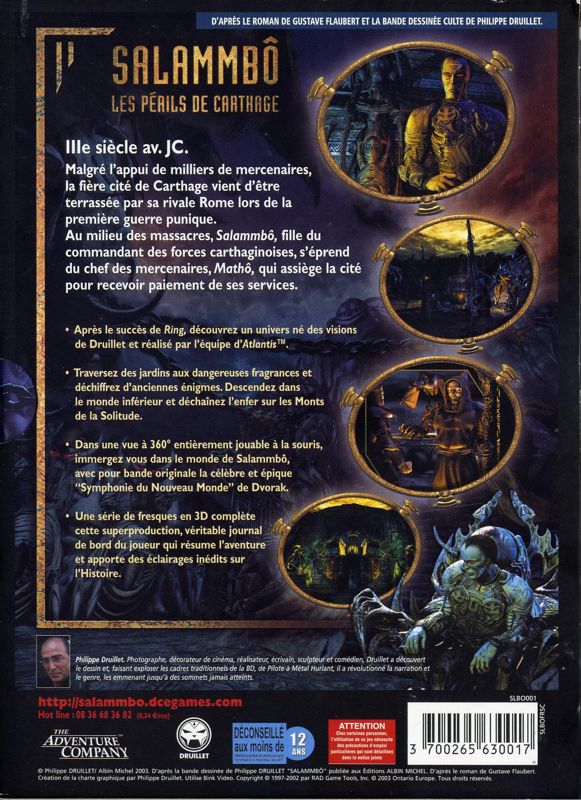 Back Cover for Salammbo: Battle for Carthage (Windows)