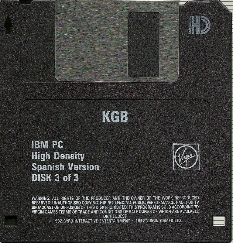 Media for KGB (DOS): Disk 3/3