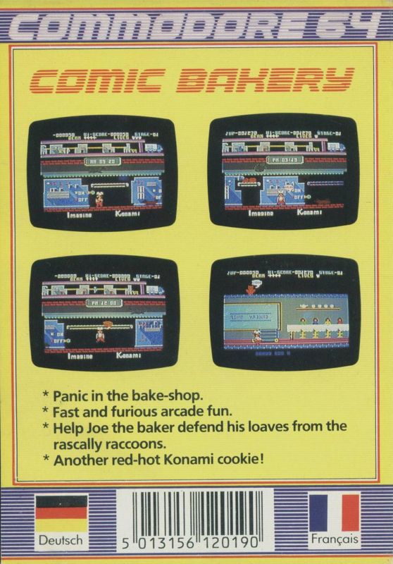 Back Cover for Comic Bakery (Commodore 64)