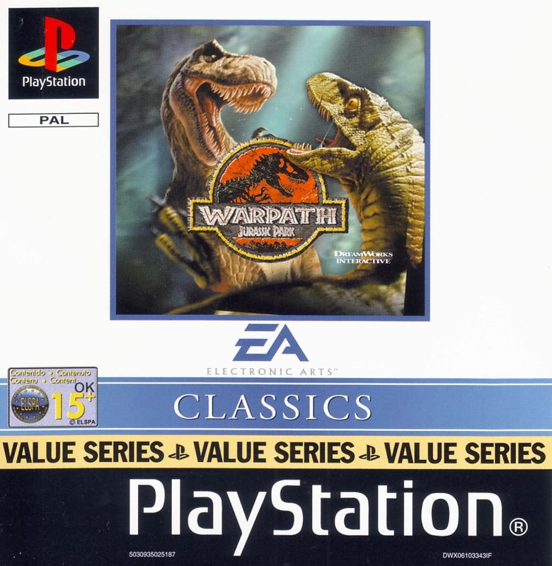 Front Cover for Warpath: Jurassic Park (PlayStation) (EA Classics release)