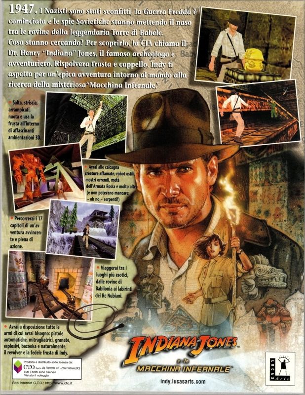 Indiana Jones and the Infernal Machine cover or packaging material -  MobyGames