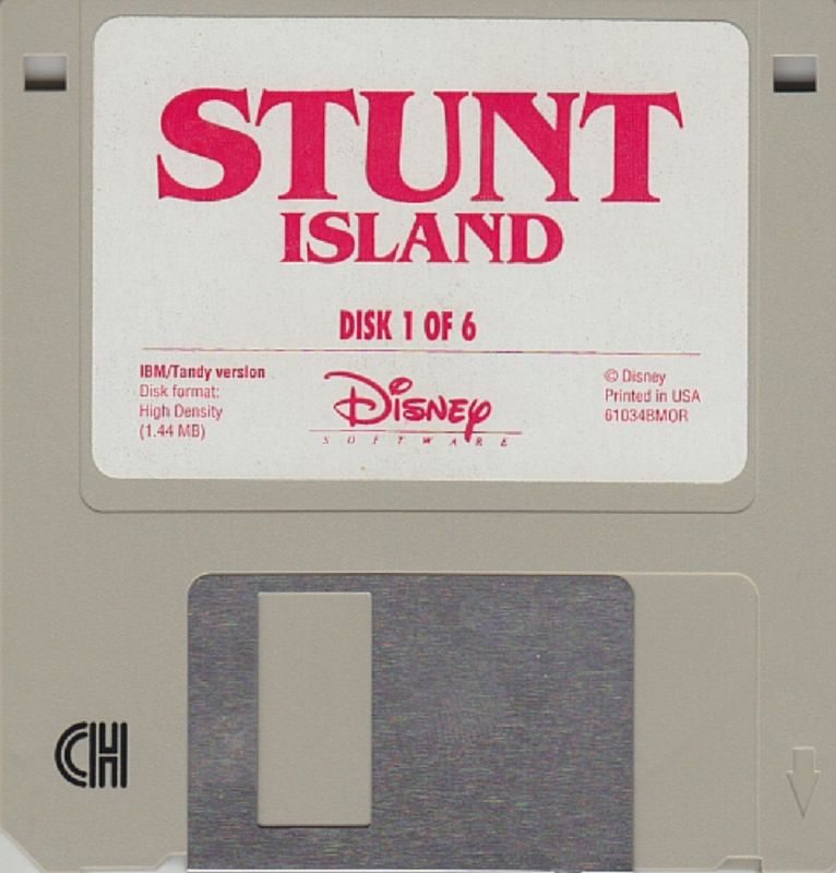 Media for Stunt Island (DOS) (Alternate disk artwork): Disk 1/6