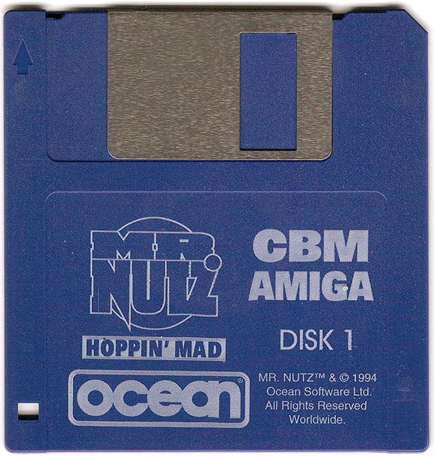 Media for Mr. Nutz: Hoppin' Mad (Amiga): Disk 1/3