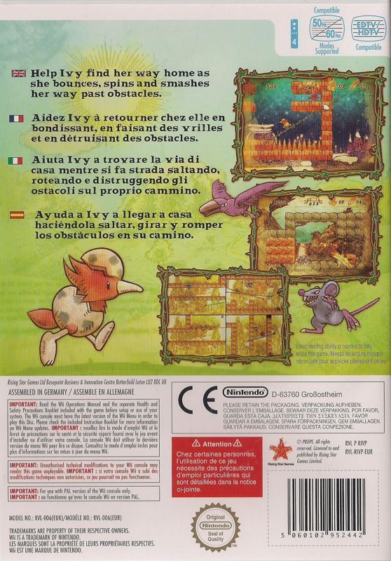 Back Cover for Ivy the Kiwi? (Wii)