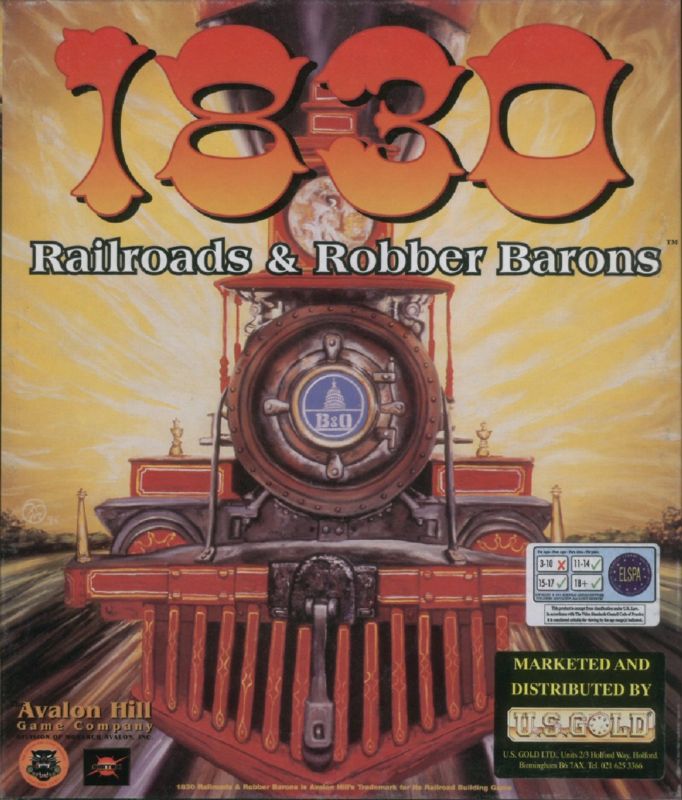 Front Cover for 1830: Railroads & Robber Barons (DOS)