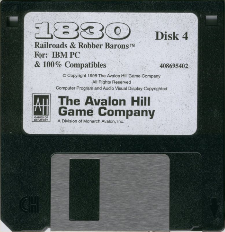 Media for 1830: Railroads & Robber Barons (DOS): Disk 4