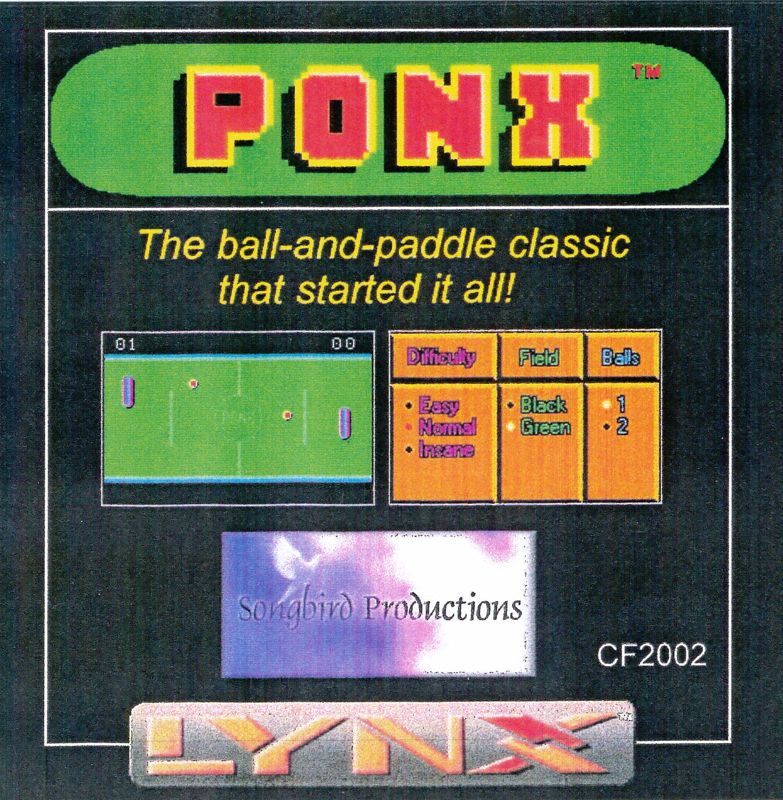 Front Cover for Ponx (Lynx)