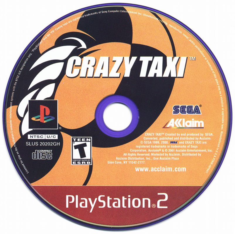 Media for Crazy Taxi (PlayStation 2) (Greatest Hits release)