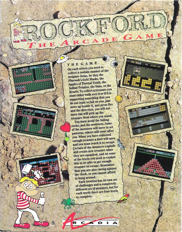 Inside Cover for Rockford: The Arcade Game (DOS) (Dual Media release): Right
