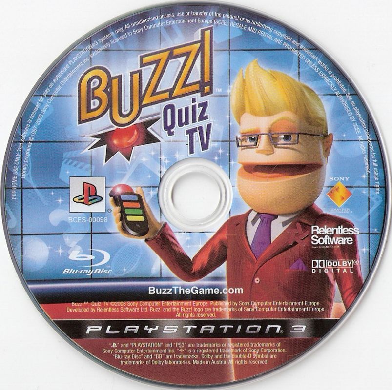 Media for Buzz! Quiz TV (PlayStation 3) (Bundled with Buzzers)