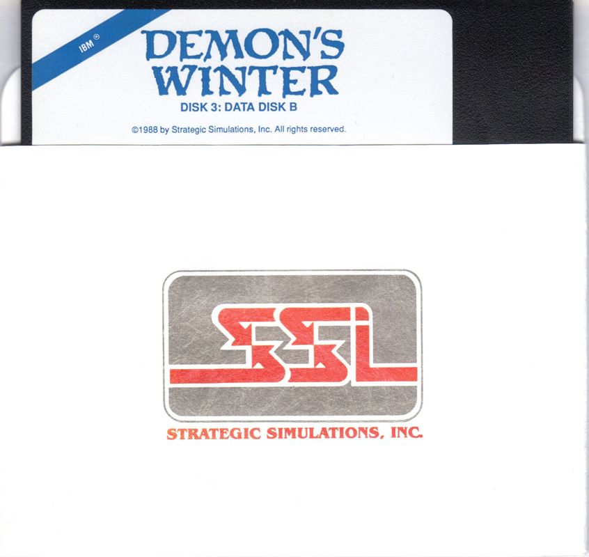 Media for Demon's Winter (DOS): Data Disk B