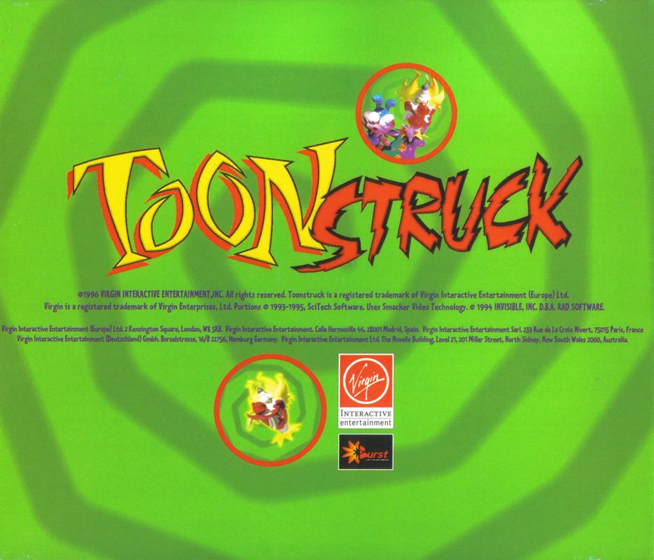 Other for Toonstruck (DOS): Jewel Case - Back