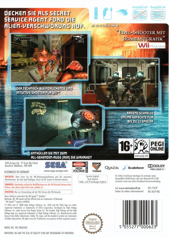 Back Cover for The Conduit (Wii)
