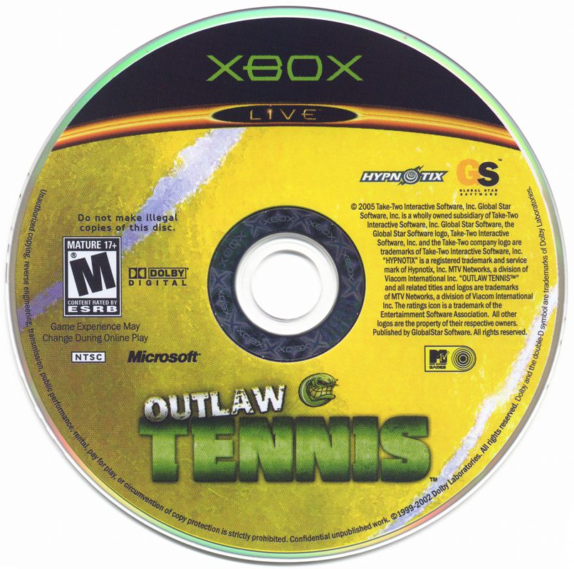 Media for Outlaw Tennis (Xbox)