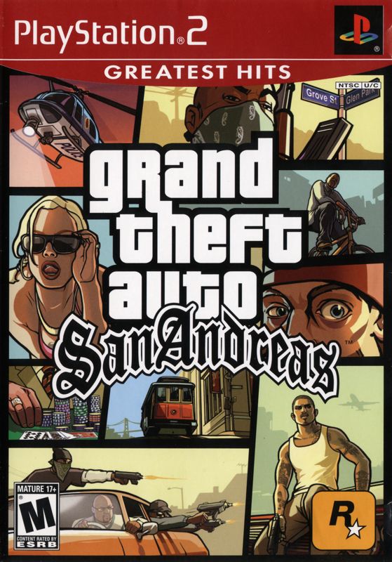 Grand Theft Auto: San Andreas cover or packaging material - MobyGames, gta  sa ps2 cover 