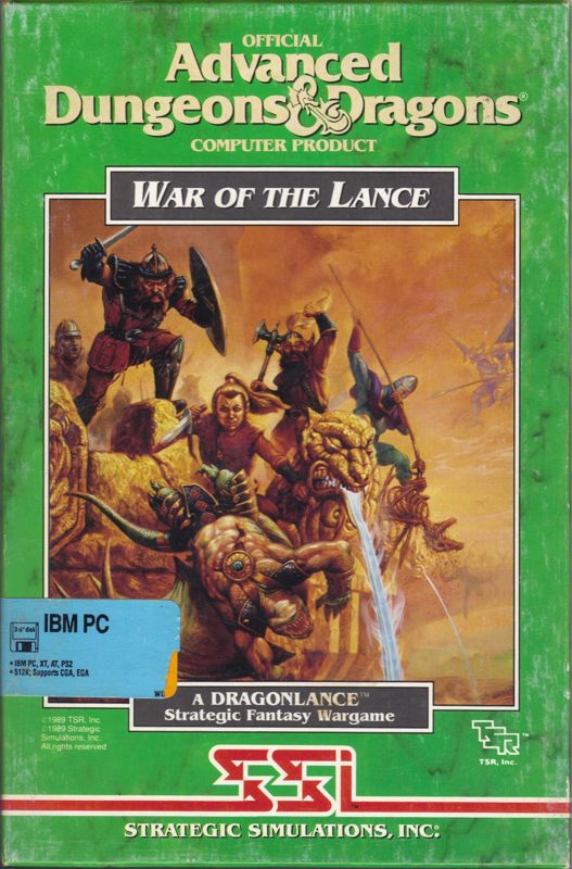 Front Cover for War of the Lance (DOS) (3.5" Disk release)
