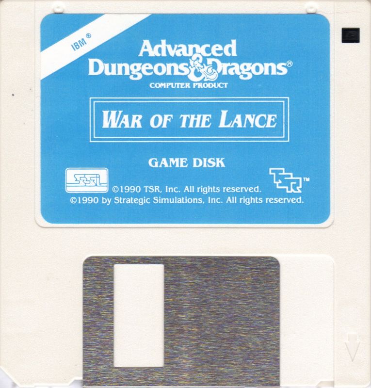Media for War of the Lance (DOS) (3.5" Disk release)