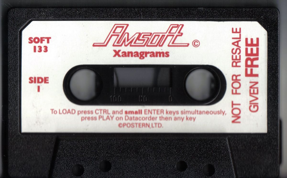 Media for Xanagrams (Amstrad CPC) (Bundled with the Amstrad CPC)