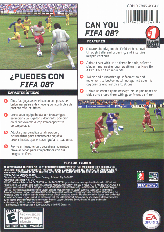 FIFA Soccer 08 cover or packaging material - MobyGames