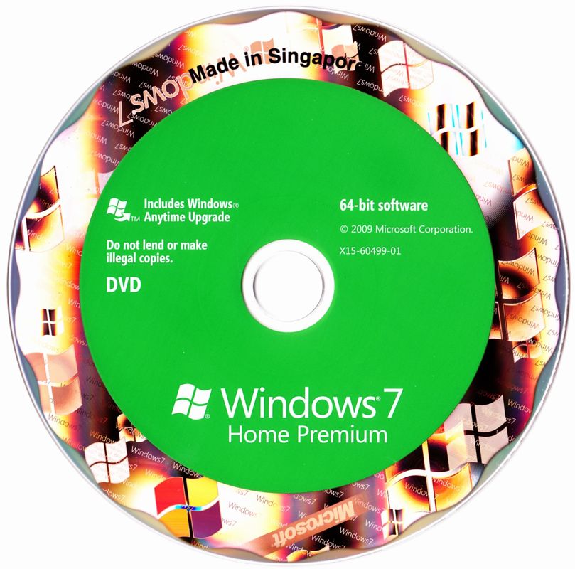 Media for Microsoft Windows 7 (included games) (Windows) (Home Premium release): 64-bit Software