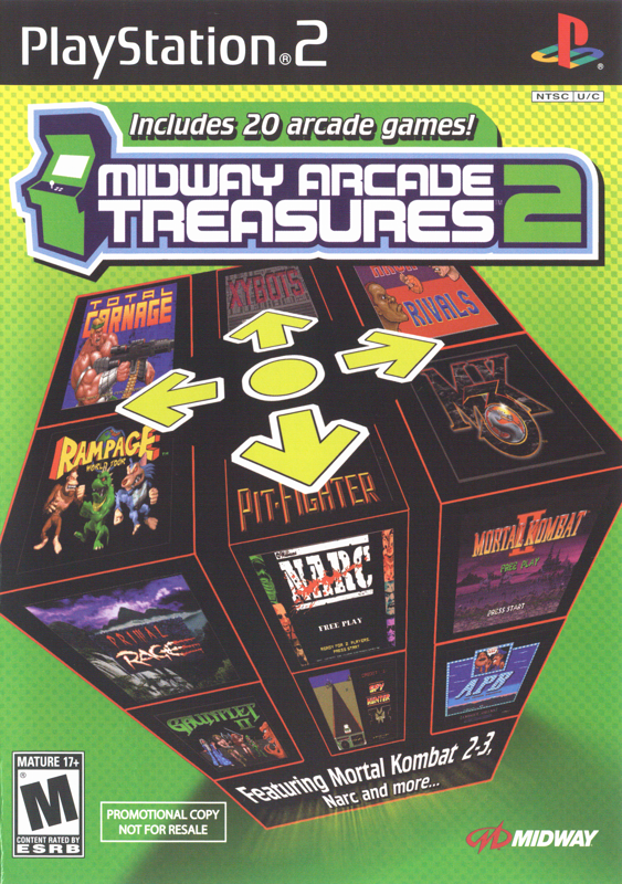 Front Cover for Midway Arcade Treasures 2 (PlayStation 2) (Promotional release)