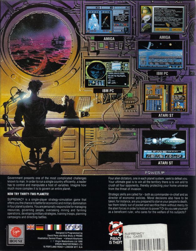 Back Cover for Overlord (Commodore 64) (Cassette release)