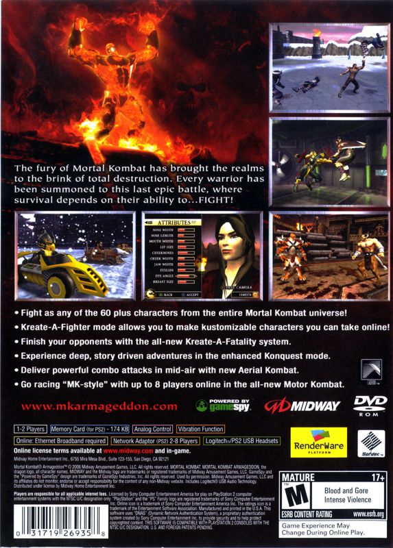 Mortal Kombat: Armageddon cover or packaging material - MobyGames