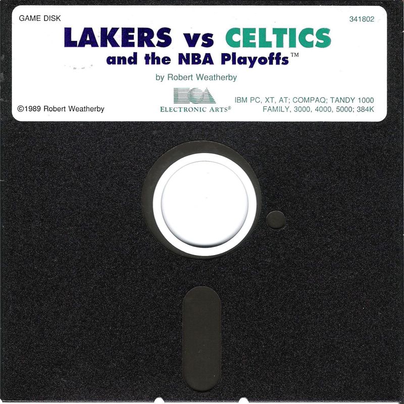 Media for Lakers versus Celtics and the NBA Playoffs (DOS) (Walmart Anniversary Release): DIsk 1 -- Game Disk / Disk 2 -- Data Disk