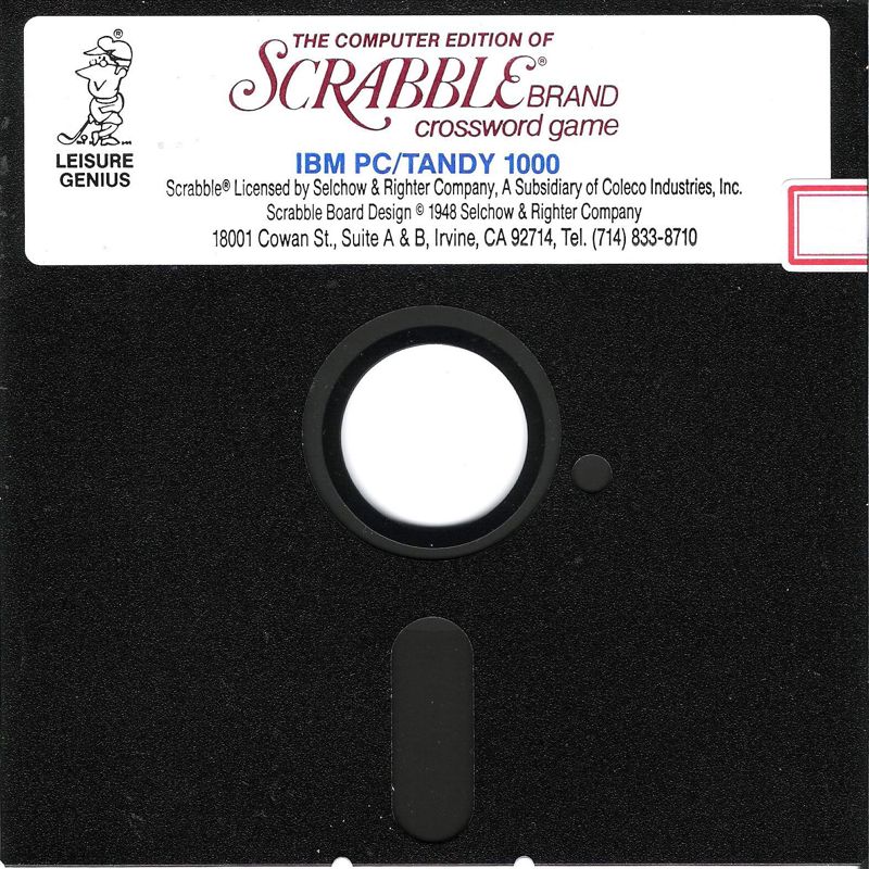 Media for The Computer Edition of Scrabble Brand Crossword Game (DOS)