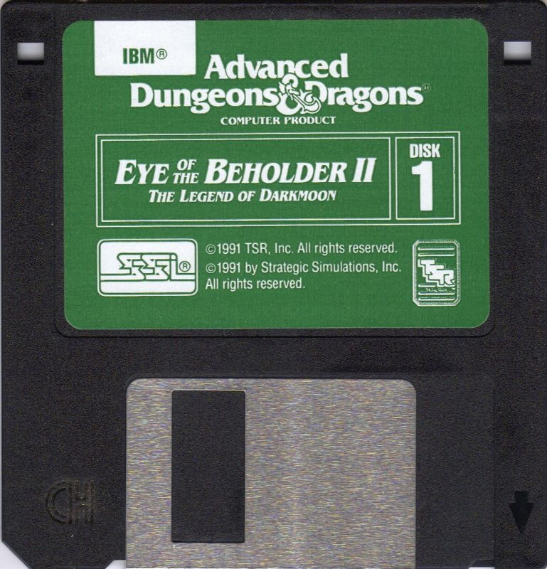 Media for Eye of the Beholder II: The Legend of Darkmoon (DOS): Disk 1