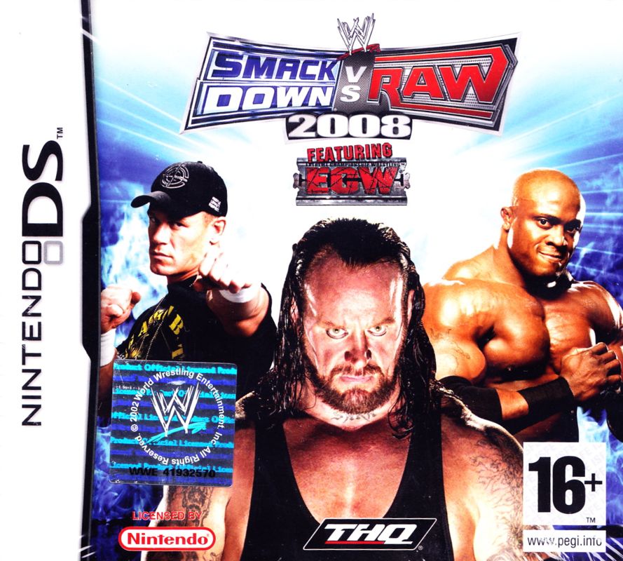 Front Cover for WWE Smackdown vs. Raw 2008 (Nintendo DS)
