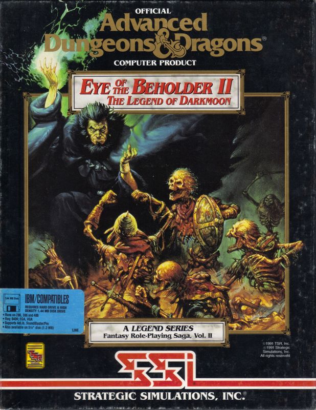 Front Cover for Eye of the Beholder II: The Legend of Darkmoon (DOS)