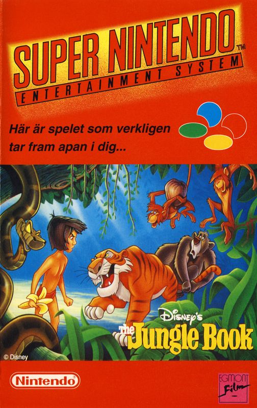 Front Cover for Disney's The Jungle Book (SNES) (Rental version)