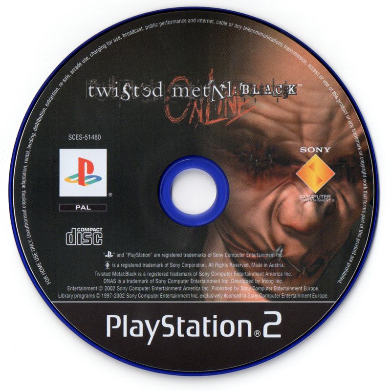 Media for Twisted Metal: Black Online (PlayStation 2) (Boxed with Network Adaptor): Game Disc